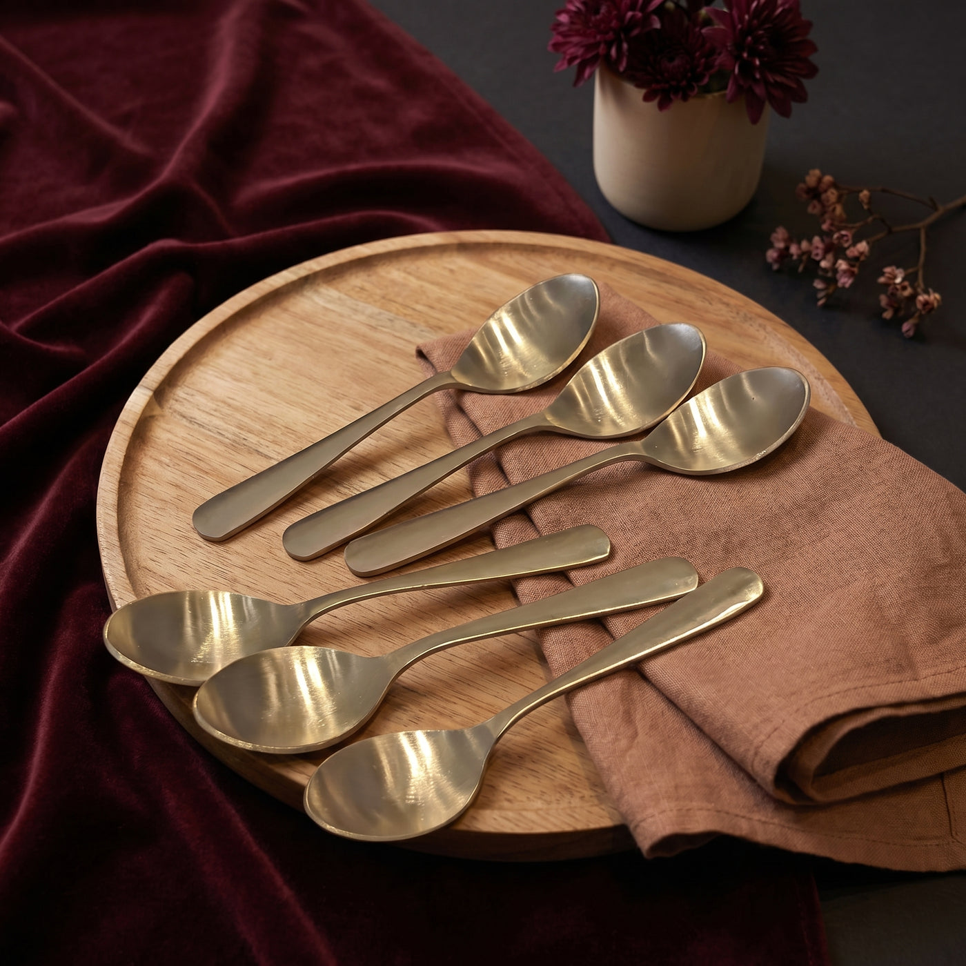 Handcrafted Bronze Kansa Spoon Set -ArtyCraftz.com