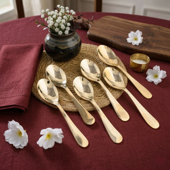 Handcrafted Bronze Kansa Spoon Set -ArtyCraftz.com