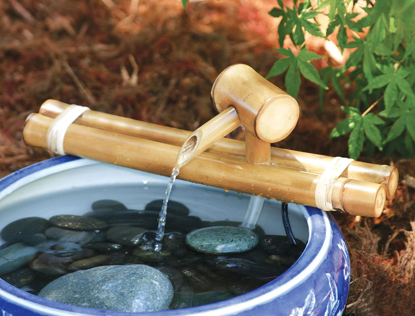 Handcrafted Classic Natural Bamboo Fountain - ArtyCraftz.com