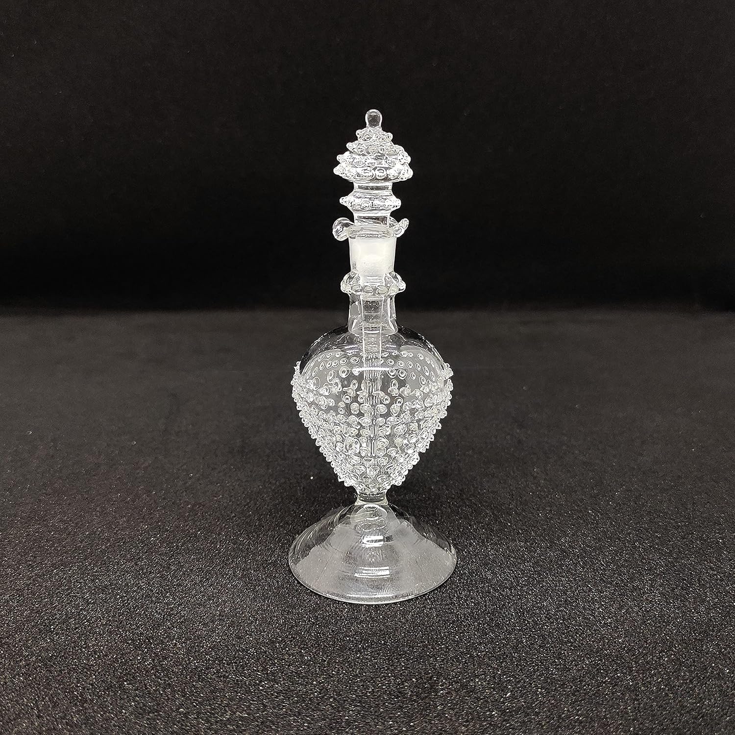 Handcrafted Clear Glass Perfume Bottle-ArtyCraftz.com