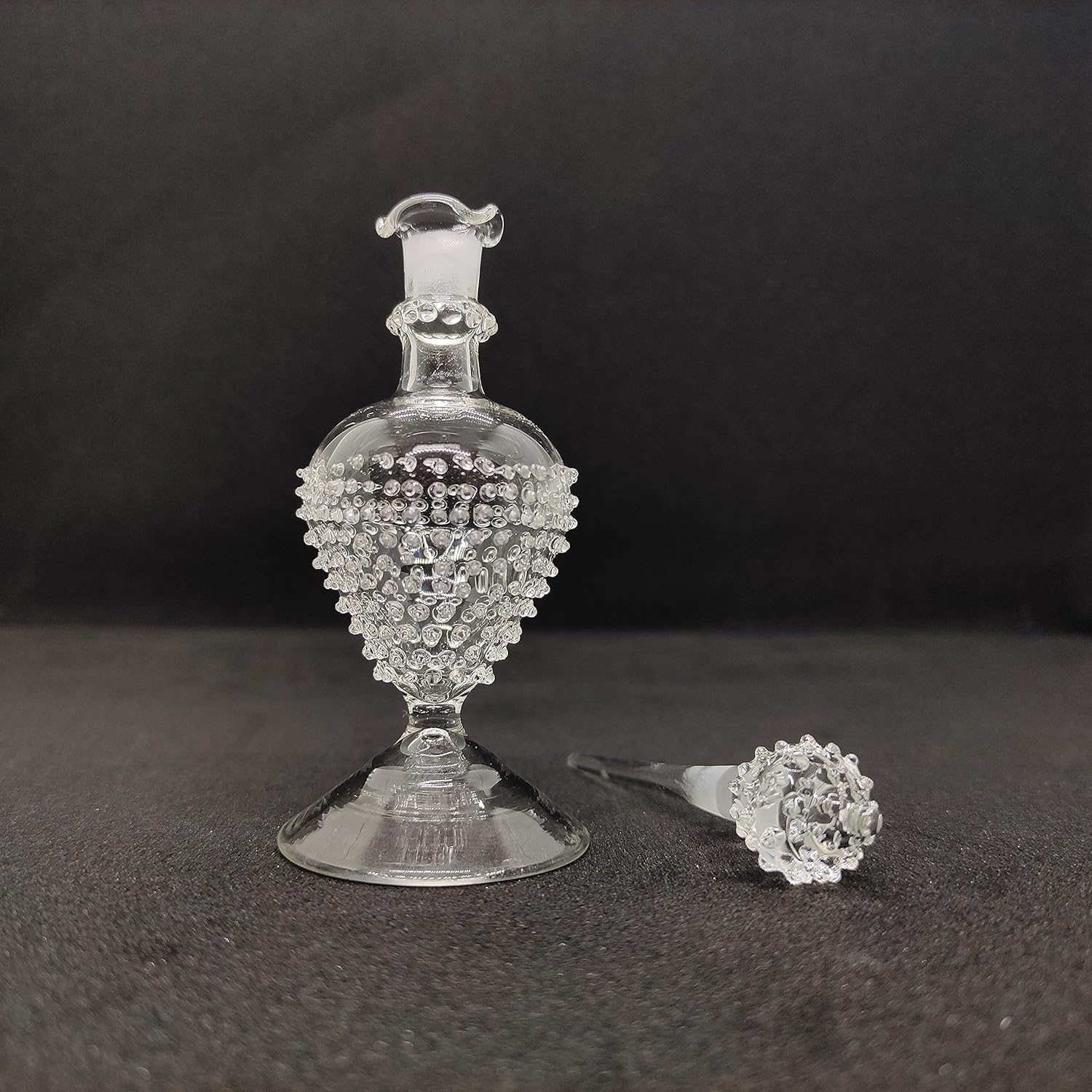 Handcrafted Clear Glass Perfume Bottle-ArtyCraftz.com