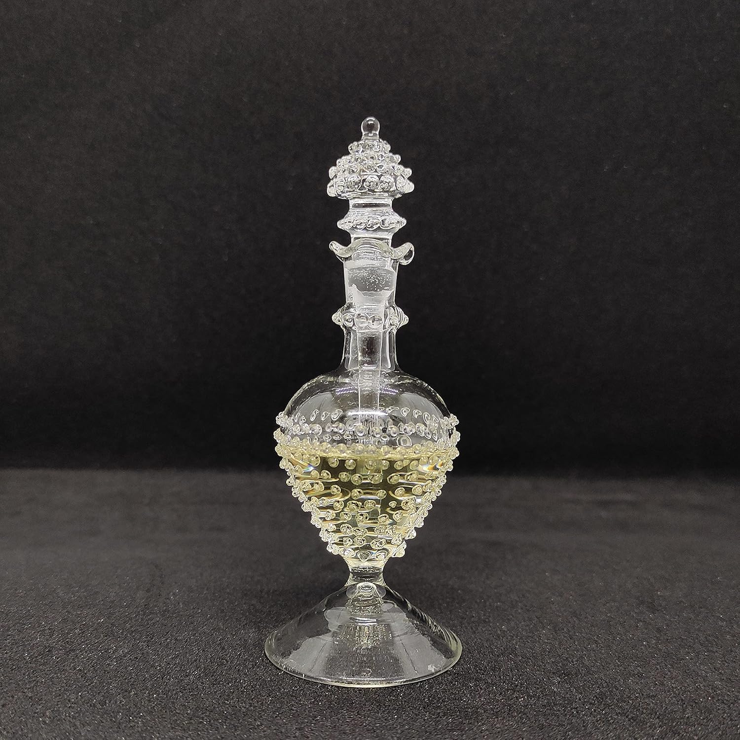 Handcrafted Clear Glass Perfume Bottle-ArtyCraftz.com
