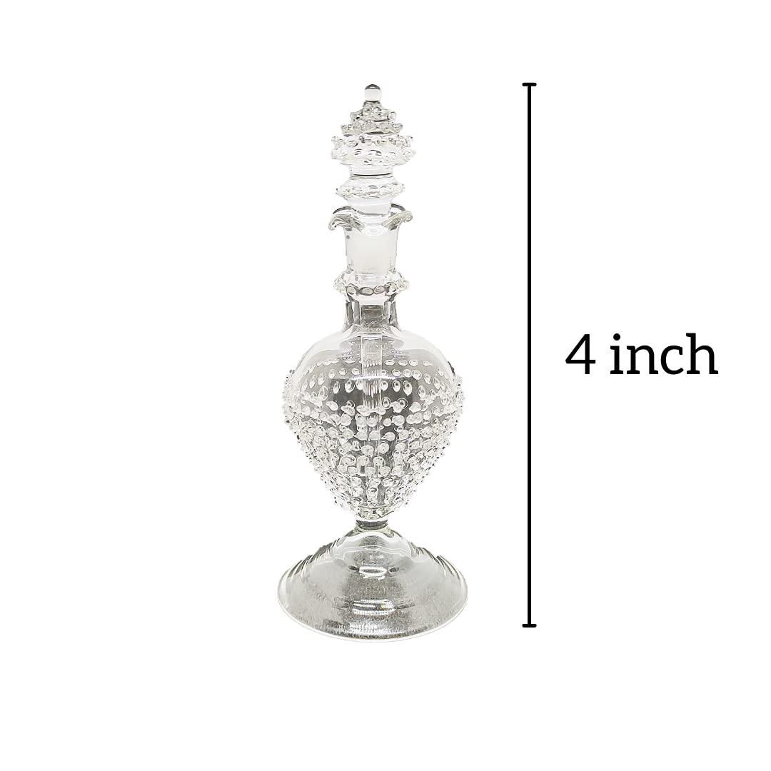 Handcrafted Clear Glass Perfume Bottle-ArtyCraftz.com