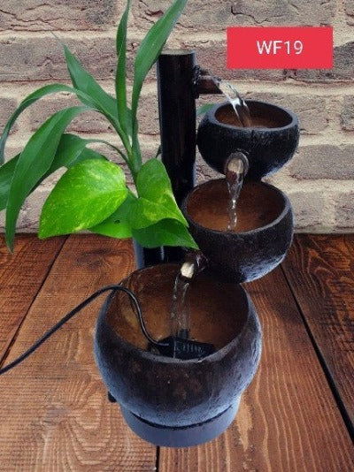 Handcrafted Coconut shell Bamboo Fountain for Home and Garden Decor - ArtyCraftz.com