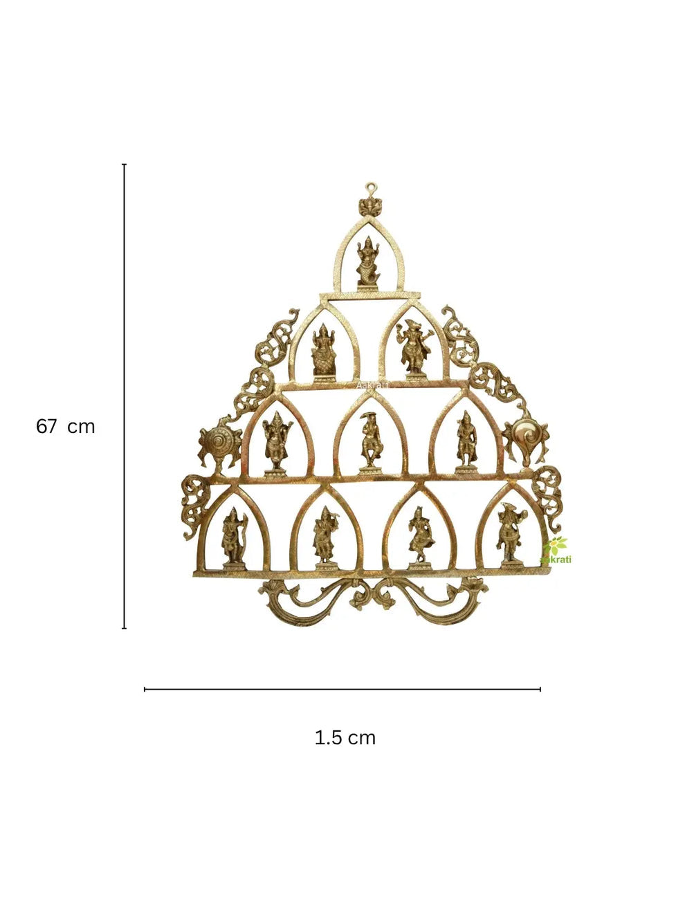 Vishnu Dashavatara metal wall hanging for home temple decoration-ArtyCraftz.com