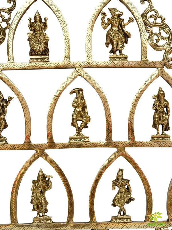 Vishnu Dashavatara metal wall hanging for home temple decoration-ArtyCraftz.com