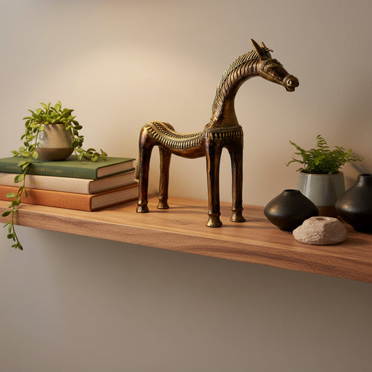 Handcrafted Dhokra Horse Statue-rtyCraftz.com