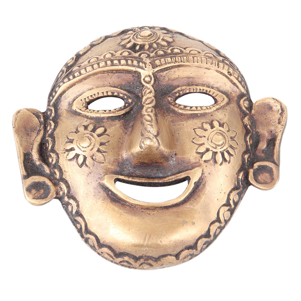 Handcrafted Dhokra Tribal Wall Mask -ArtyCraftz.com