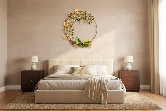 Handcrafted Floral Vine with Butterfly Wall Art-ArtyCraftz.com