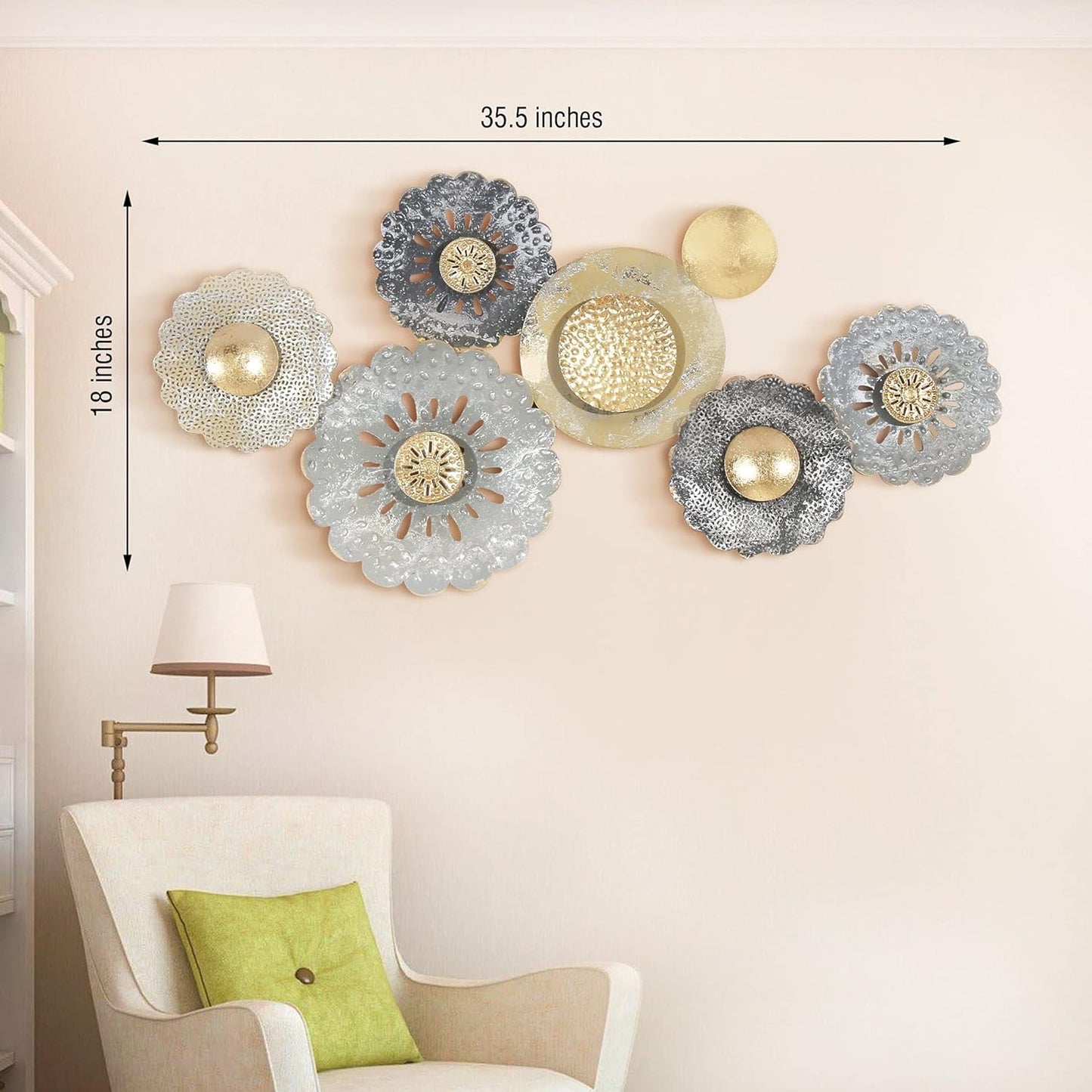 Handcrafted Iron Cora Wall Art-ArtyCraftz.com