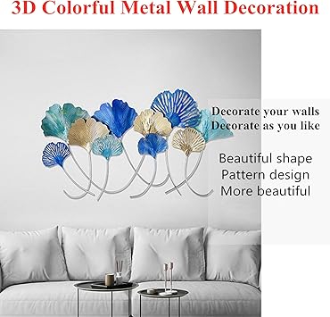 Handcrafted Iron Indigo Wall Art