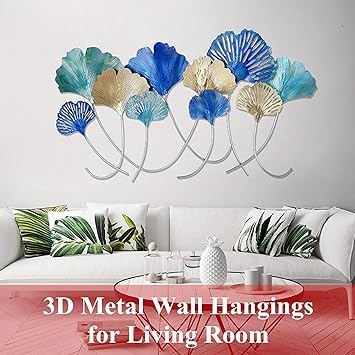 Handcrafted Iron Indigo Wall Art