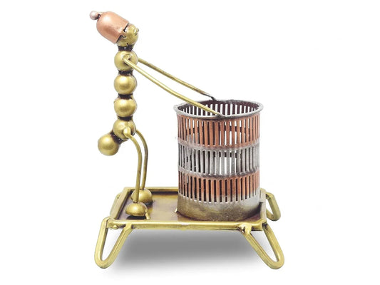 Handcrafted Iron Pencil Holder for Table Decor - ArtyCraftz.com