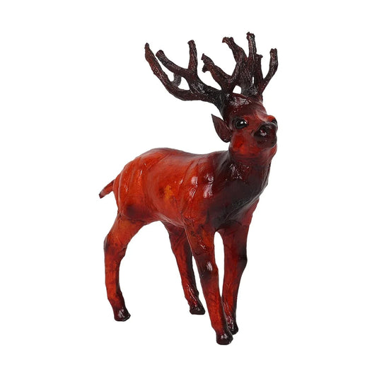 Handcrafted Leather Reindeer Showpiece-ArtyCraftz.com