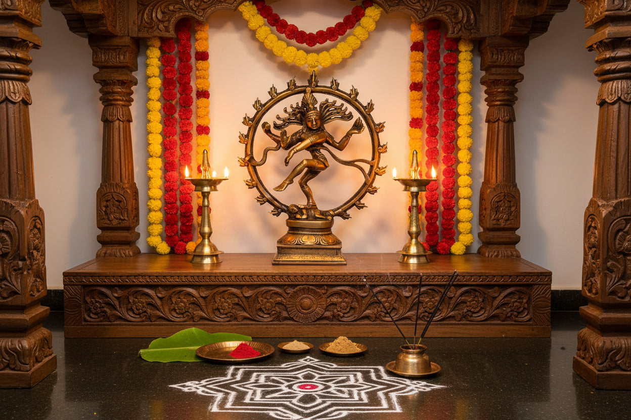 Handcrafted Lord Shiva Dancing Idol for Elegant Interiors-ArtyCraftz.com