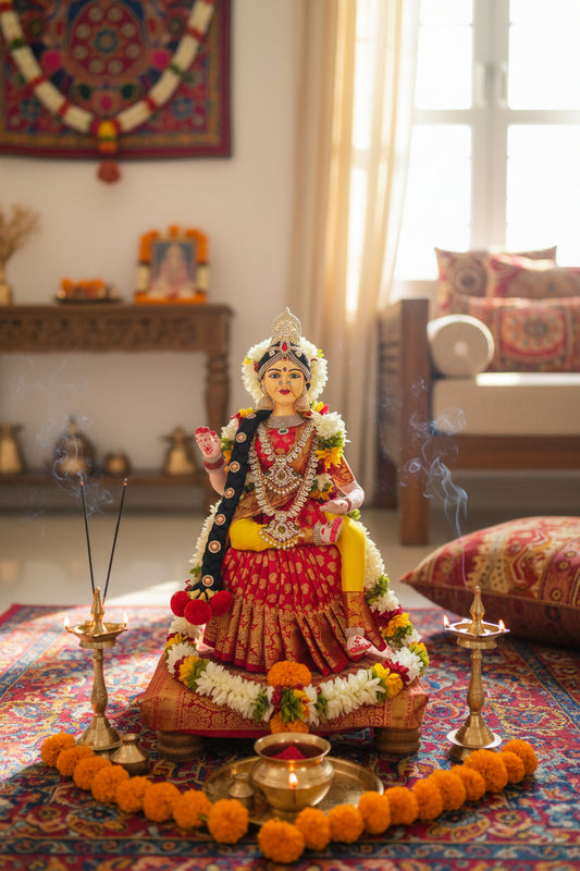 Handcrafted Mahalakshmi Fabric Doll 2 Feet-ArtyCraftz.com