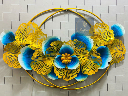 Handcrafted Metal 2-Ring Zara Wall Decor - ArtyCraftz.com