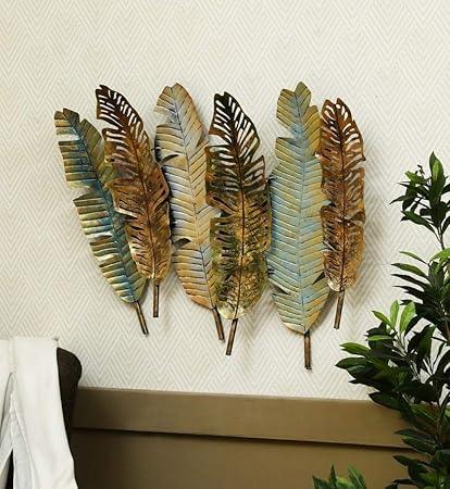 Handcrafted Metal 6 Leaf with Lid for Wall Decor - ArtyCraftz.com