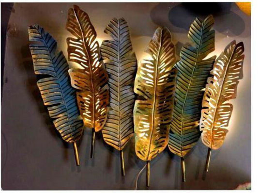 Handcrafted Metal 6 Leaf with Lid for Wall Decor - ArtyCraftz.com
