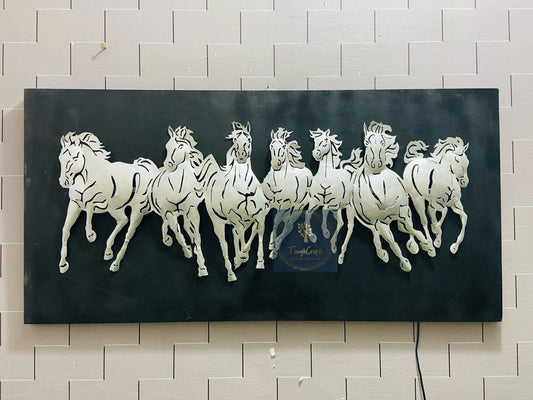 Handcrafted Metal Acid Horse Panel for Wall Decor - ArtyCraftz.com