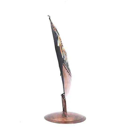 Handcrafted Metal Angel in Half Moon for Showpiece - ArtyCraftz.com