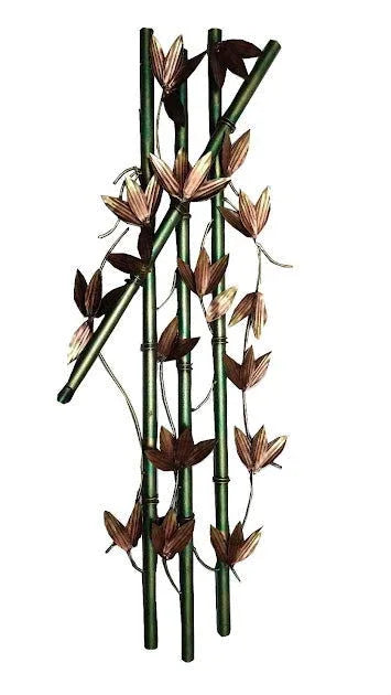 Handcrafted Metal Bambu with Led Wall Art - ArtyCraftz.com