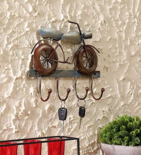 Handcrafted Metal Bike Key Hanger for Wall Decor