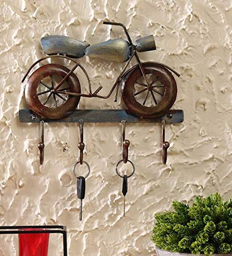 Handcrafted Metal Bike Key Hanger for Wall Decor