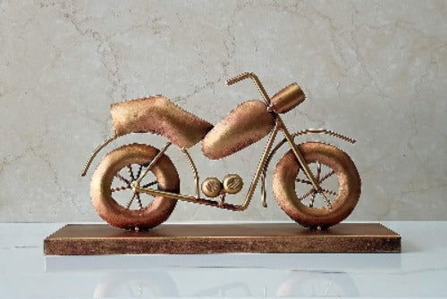 Handcrafted Metal Bike Table Top Showpiece - ArtyCraftz.com