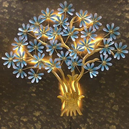 Handcrafted Metal Bluebell Tree for Wall Decor - ArtyCraftz.com