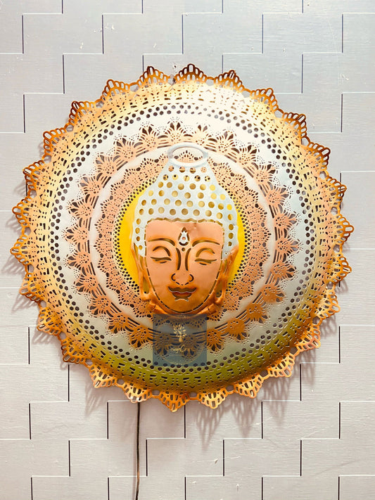 Handcrafted Metal Buddha Circle for Wall Decor - ArtyCraftz.com