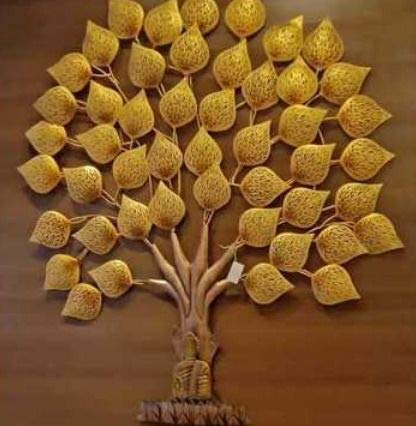 Handcrafted Metal Buddha Tree with Led for Wall Decor - ArtyCraftz.com