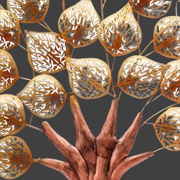 Handcrafted Metal Buddha Tree with Led for Wall Decor - ArtyCraftz.com