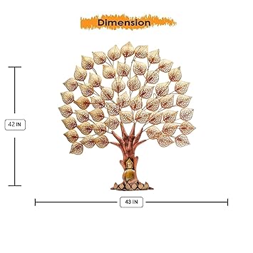Handcrafted Metal Buddha Tree with Led for Wall Decor - ArtyCraftz.com