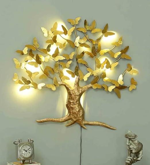 Handcrafted Metal Butterfly Tree for Wall Decor