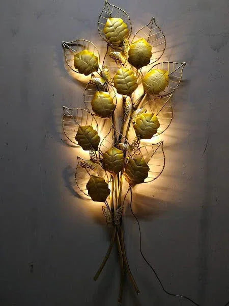 Handcrafted Metal Butterfly and Leaf for Wall Decor - ArtyCraftz.com