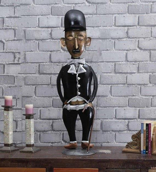 Handcrafted Metal Charli Statue for Showpiece - ArtyCraftz.com