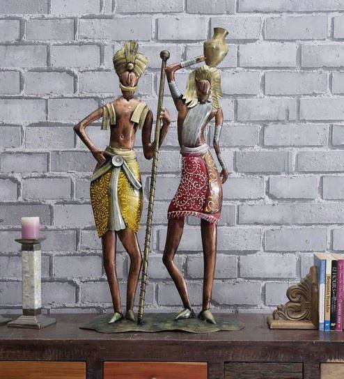 Handcrafted Metal Couple for Showpiece - ArtyCraftz.com