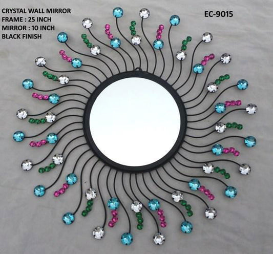 Handcrafted Metal Crtystal Mirror for Wall Decor - ArtyCraftz.com