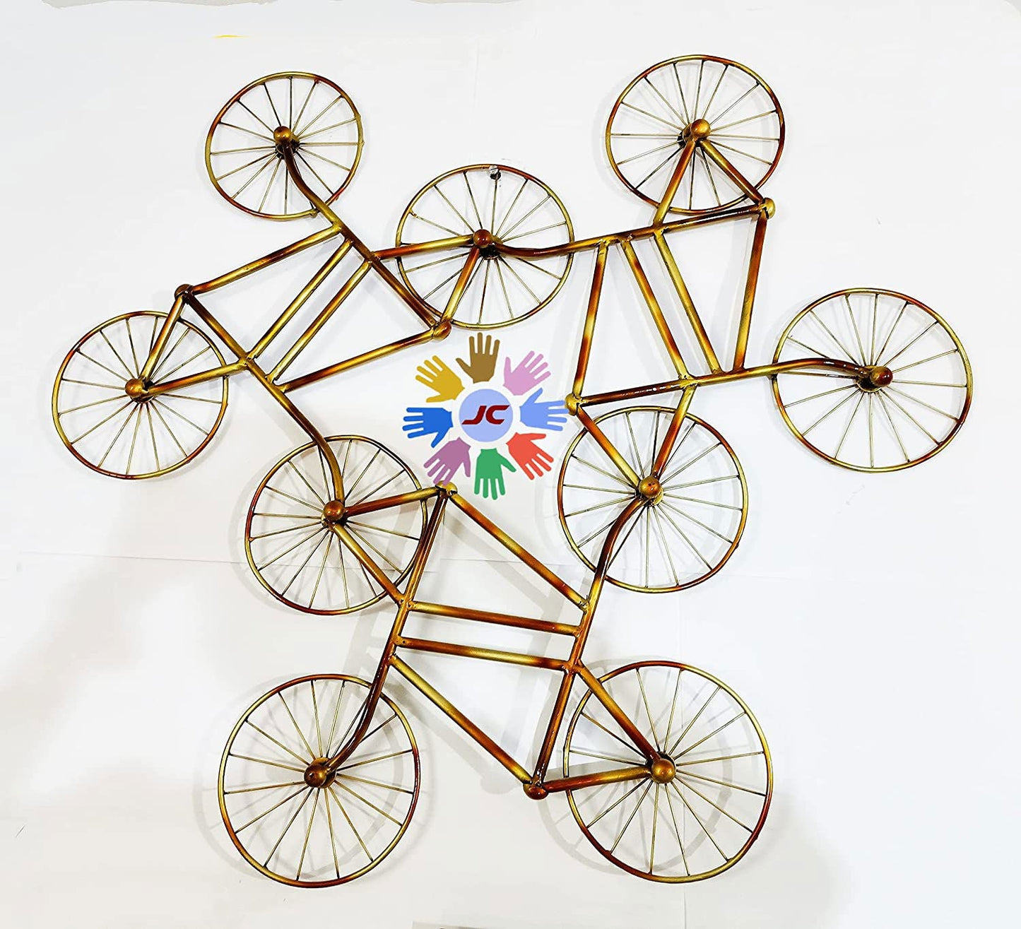 Handcrafted Metal Cycle Cluster Illusive for Wall Decor - ArtyCraftz.com