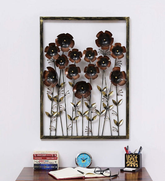 Handcrafted Metal Daisy Panel Wall Art - ArtyCraftz.com