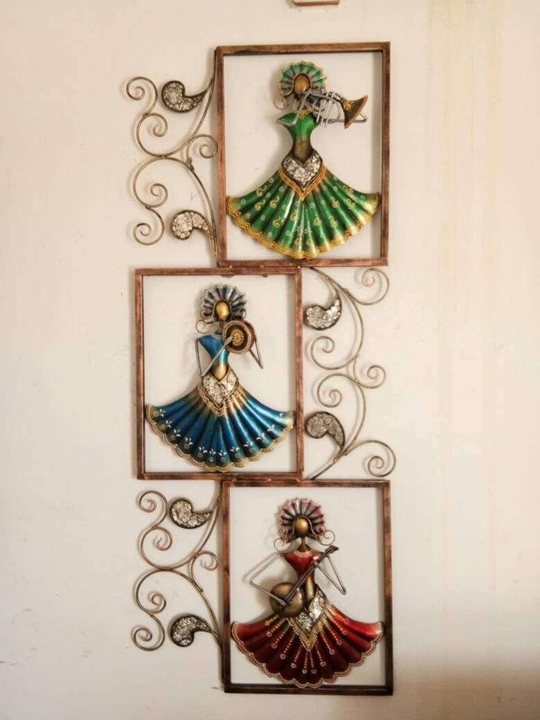 Handcrafted Metal Dancing Lady Wall Art-ArtyCraftz.com