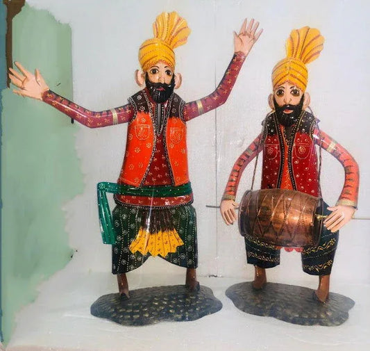 Handcrafted Metal Dancing Sardar for Showpiece - ArtyCraftz.com