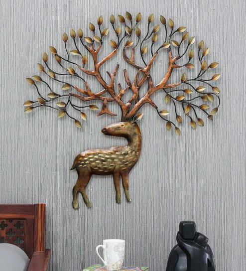 Handcrafted Metal Deer for Wall Decor - ArtyCraftz.com