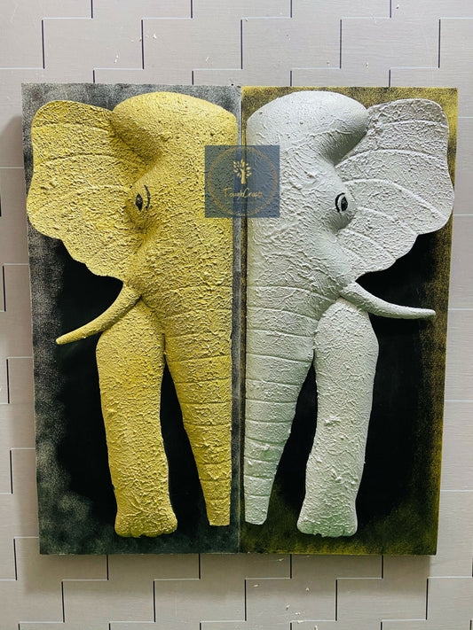 Handcrafted Metal Elephant Folding Panel for Wall Decor - ArtyCraftz.com