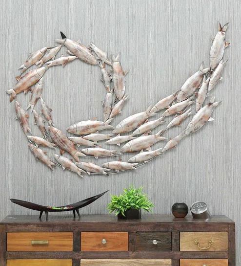 Handcrafted Metal Fishes for Wall Decor - ArtyCraftz.com