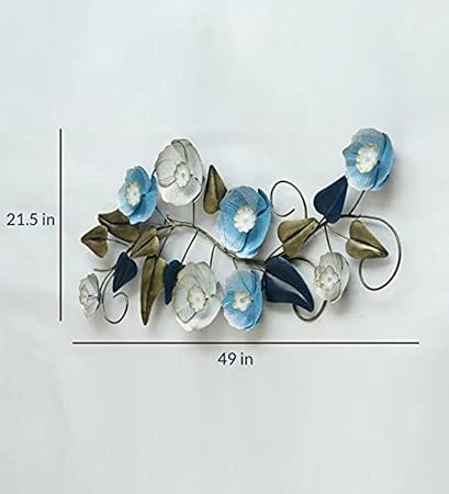 Handcrafted Metal Flower Wall Art 48*2.5*20 Inches