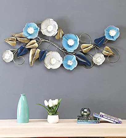 Handcrafted Metal Flower Wall Art 48*2.5*20 Inches