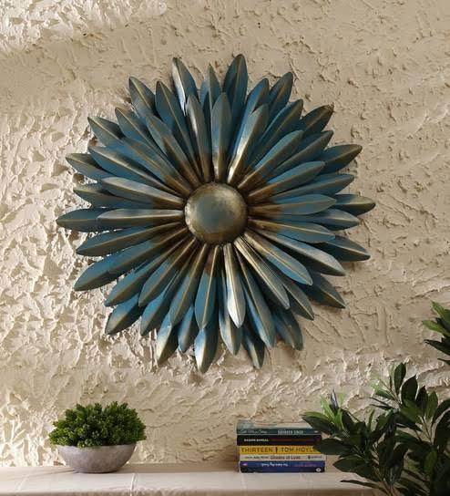 Handcrafted Metal Flower for Wall Decor 20 Inches - ArtyCraftz.com
