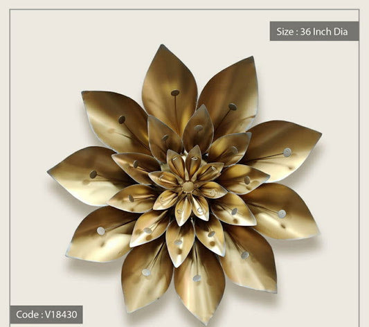 Handcrafted Metal Flower for Wall Decor 32 Inches - ArtyCraftz.com